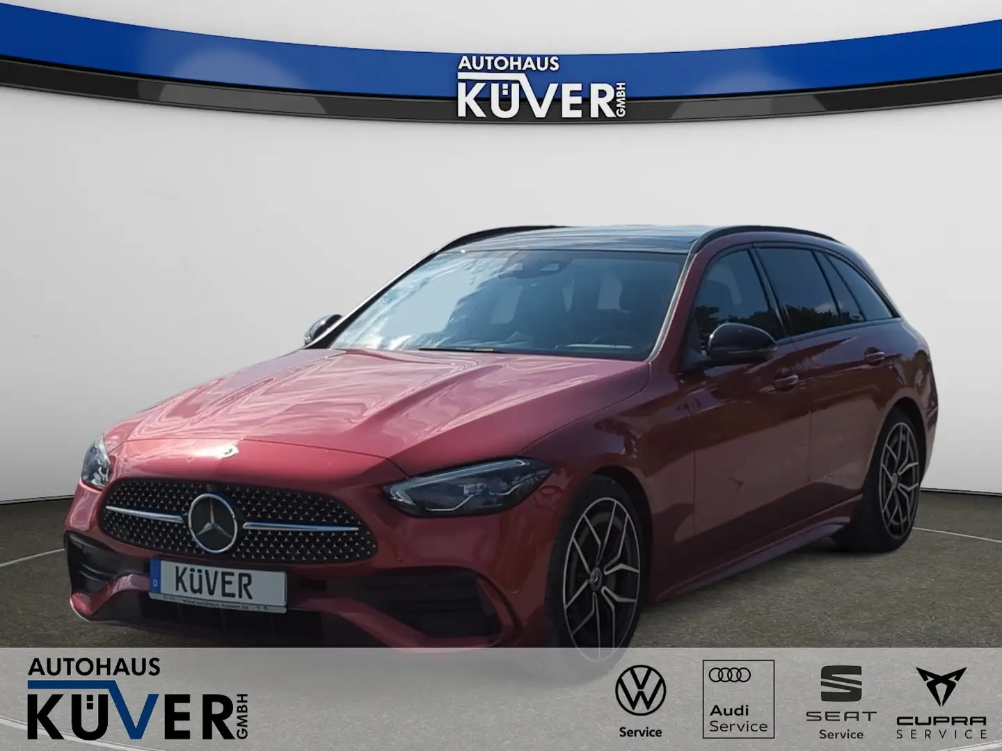 Mercedes-Benz C 300 C300d T-Modell AMG Aut. Navi+Pano+LED+Leder+AHK Red - 1