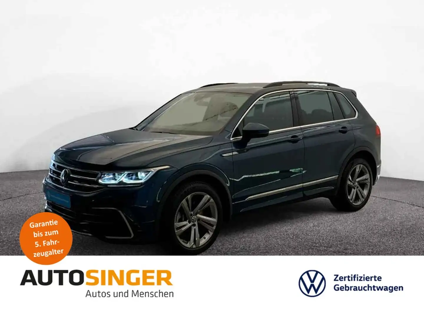 Volkswagen Tiguan R-Line 2.0 TDI DSG 4M *MATRIX*AHK*ACC*NAV Blau - 1