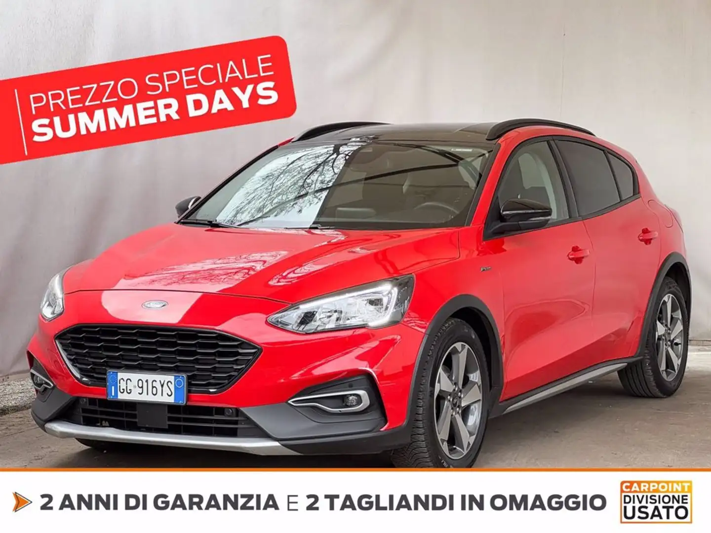 Ford Focus active 1.0 ecoboost h s&s 125cv my20.75 Piros - 1