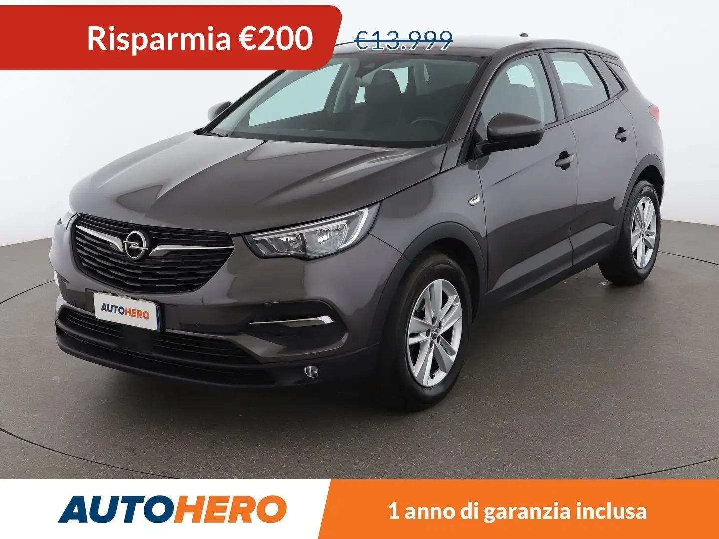 Opel Grandland X 1.2 Turbo Advance 130 CV Grigio - 1