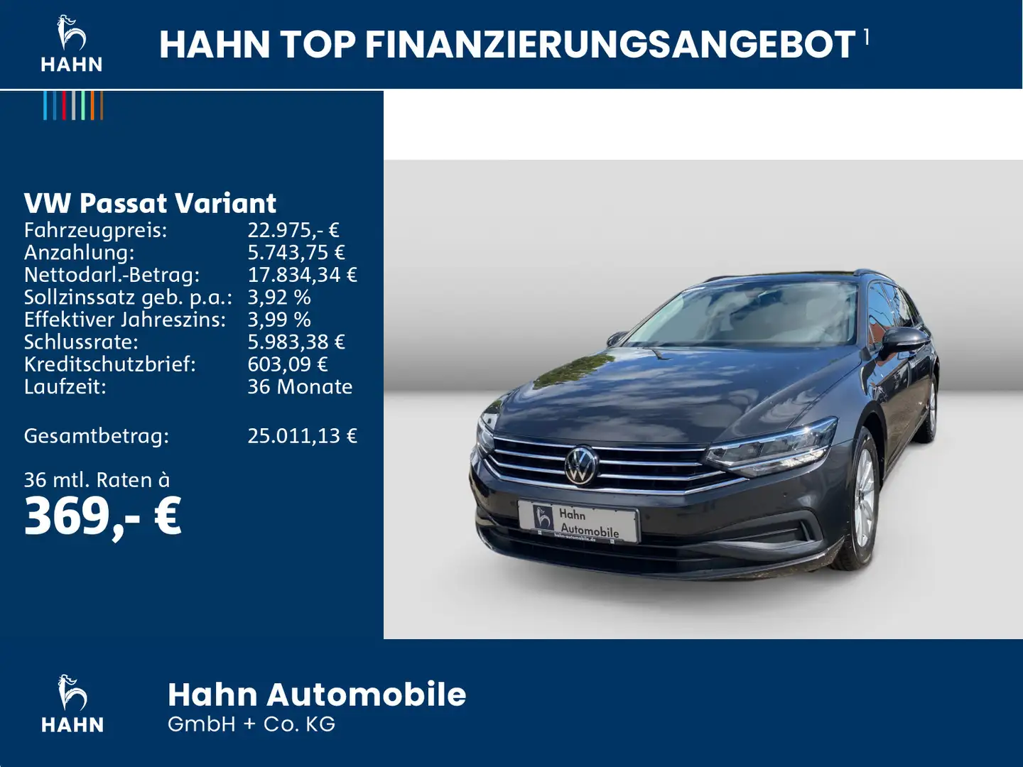 Volkswagen Passat Variant 2.0TDI LED Navi AHK ACC CAM APP-C Grau - 2