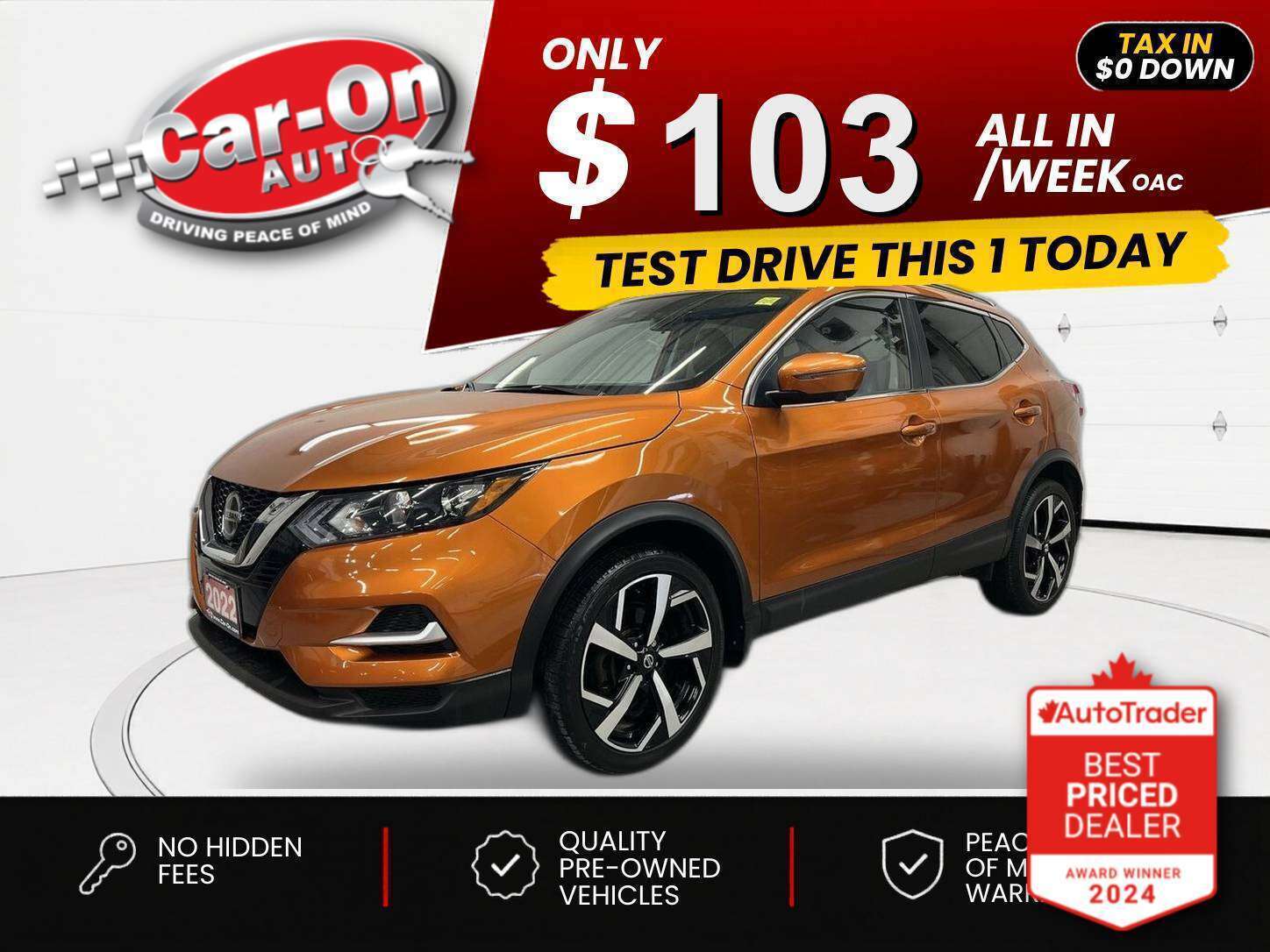 Orange 2022 Nissan Rogue SUV / Crossover Automatic