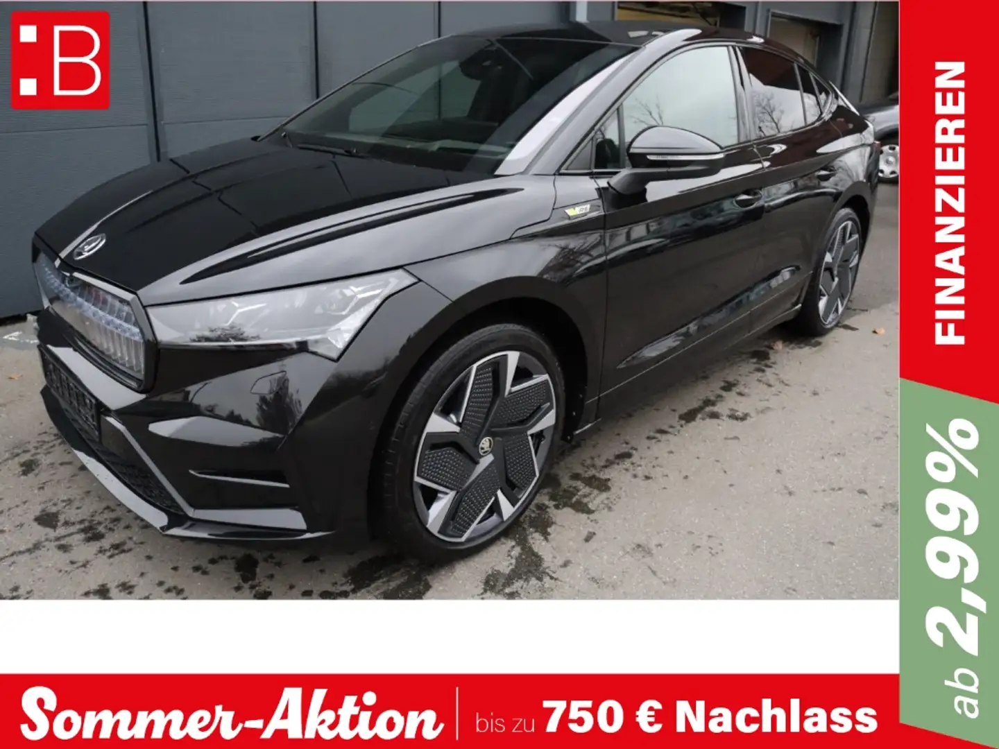Skoda Enyaq Coupe RS Lounge 4x4 NAVI PANO KLIMAAUT ACC SH ACC Schwarz - 1