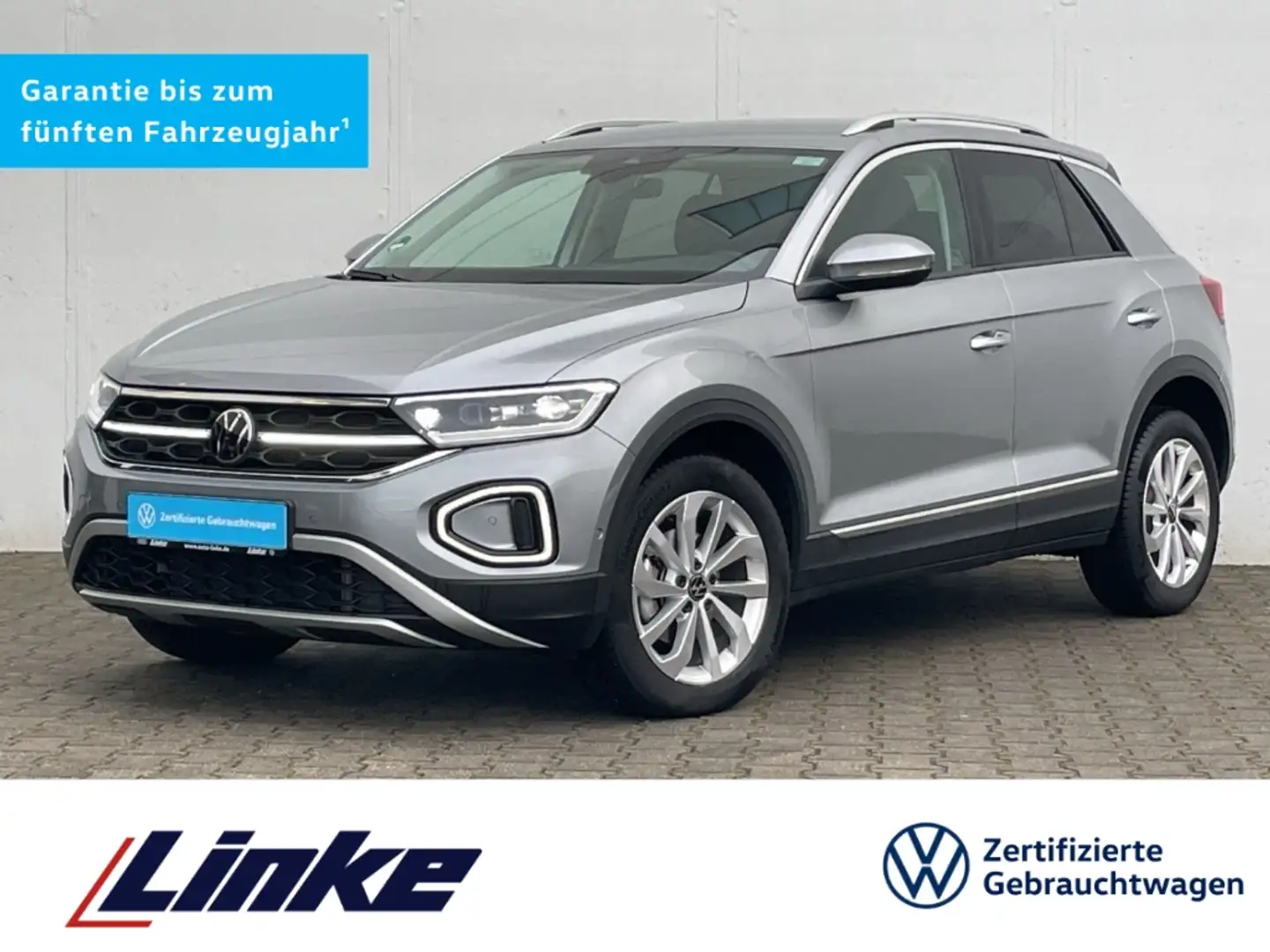 Volkswagen T-Roc 1.5TSI DSG Style Kamera/AHK/Matrix/ACC/Navi/Keyles Silber - 1