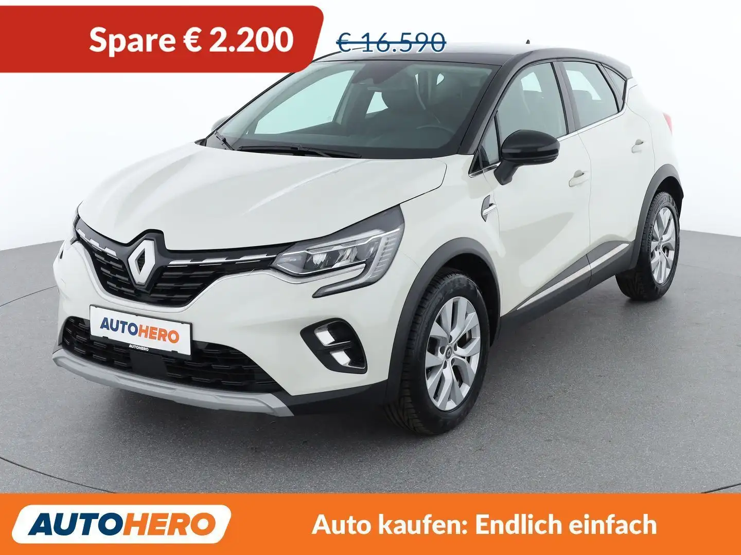 Renault Captur 1.0 TCe Intens *LED*TEMPO*SPUR*NAVI* Weiß - 1