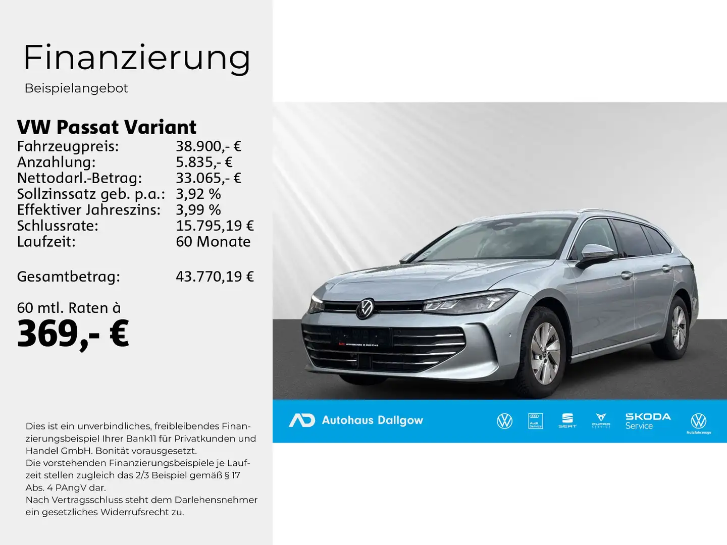 Volkswagen Passat Variant Business 1,5l eTSi 150PS*NEU MOD. Silber - 2