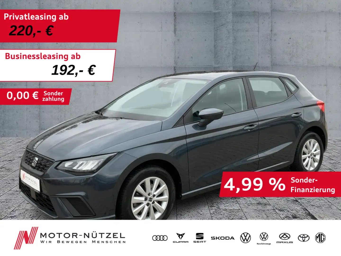 SEAT Ibiza 1.0 TSI STYLE LED+APP+SHZ+RFK+GRA+DAB+15" Grau - 1