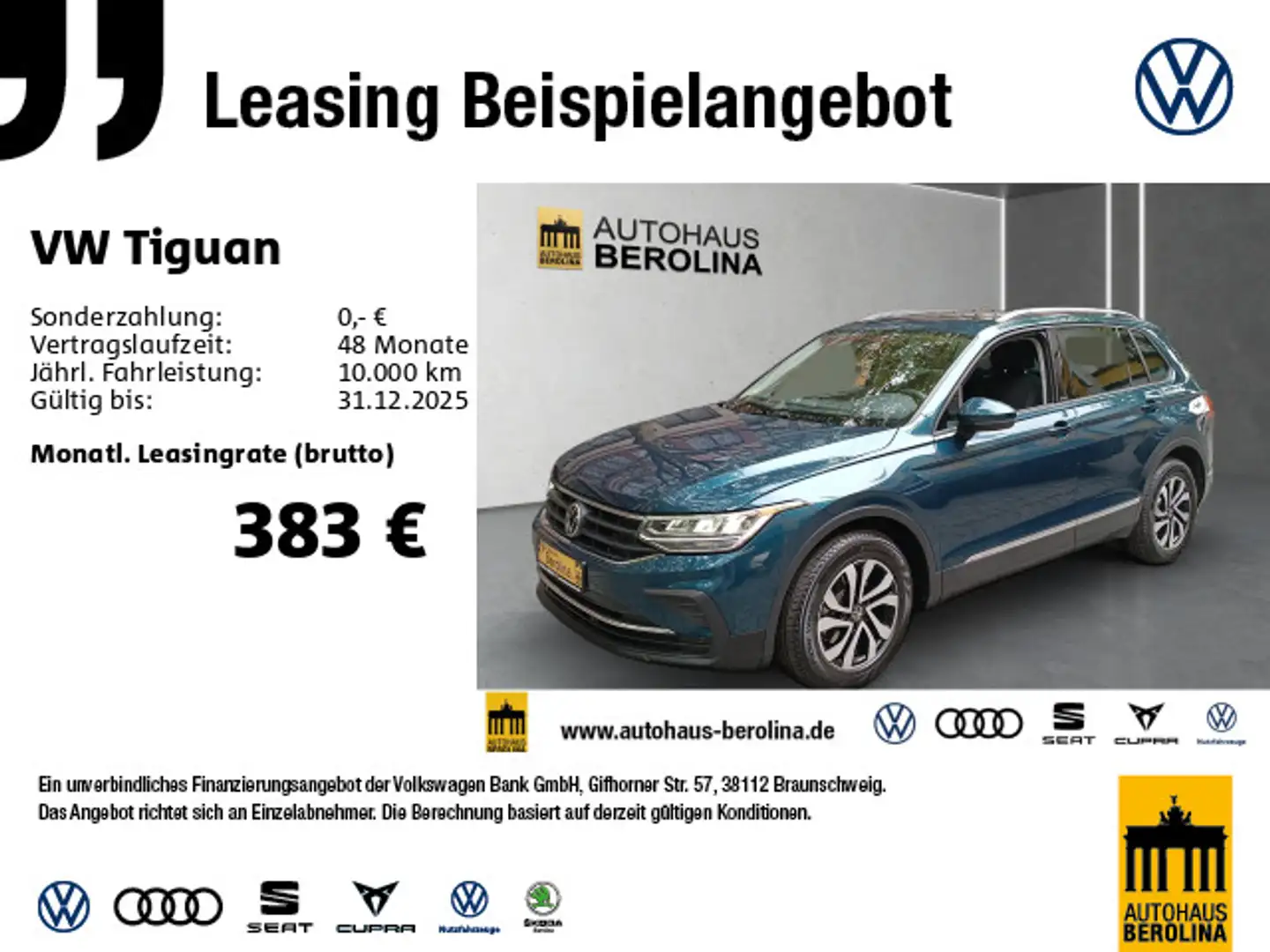 Volkswagen Tiguan 1.5 TSI Active DSG *ACC*NAV*R-CAM*SHZ* Blau - 1