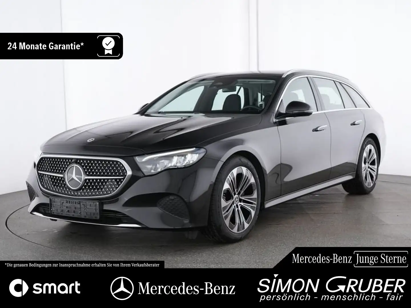 Mercedes-Benz E 220 T d Ava MBUX AHK Pano Kamera Distr DAB 19" Schwarz - 1