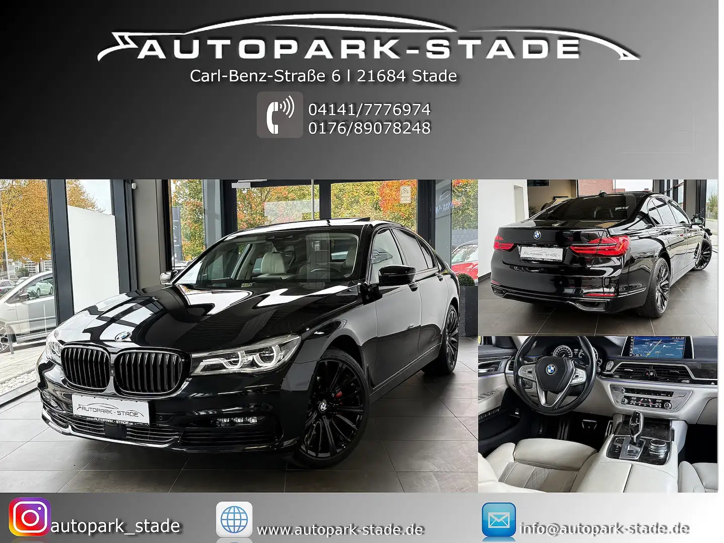 BMW 730 730d GSD HUD SoftCl Massage Memory 360 LED Ass. Noir - 1