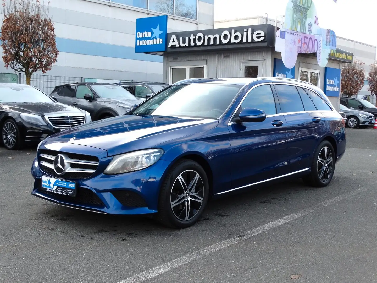 Mercedes-Benz C 180 C180d-Aut*Virtual*Led*Navi*Leder*SHZ*Kam*AHK*1Hd Blau - 1