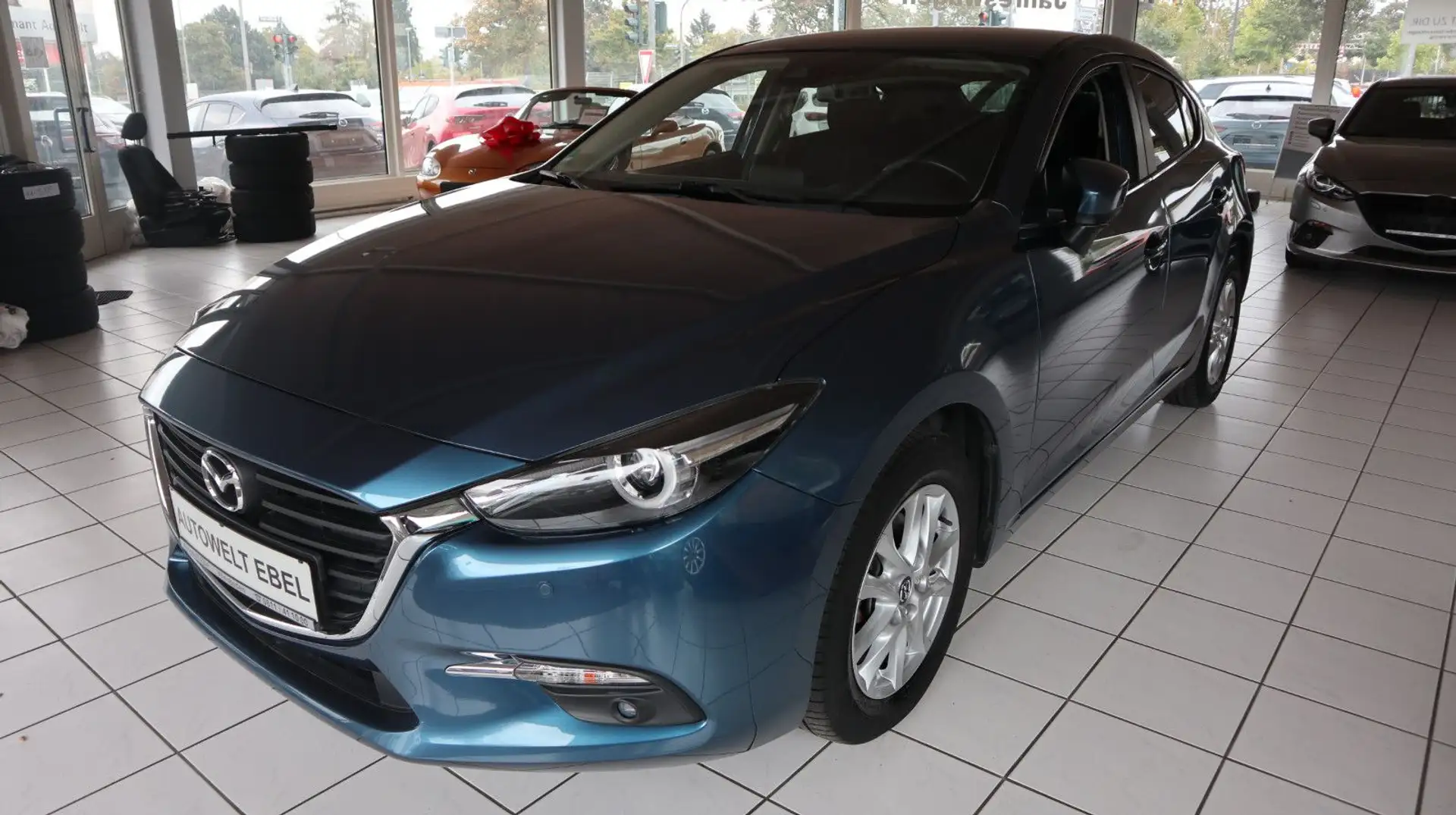 Mazda 3 Lim.*165PS*NAVI*LED*INSP.+HU/AU NEU*1. HAND* Bleu - 1