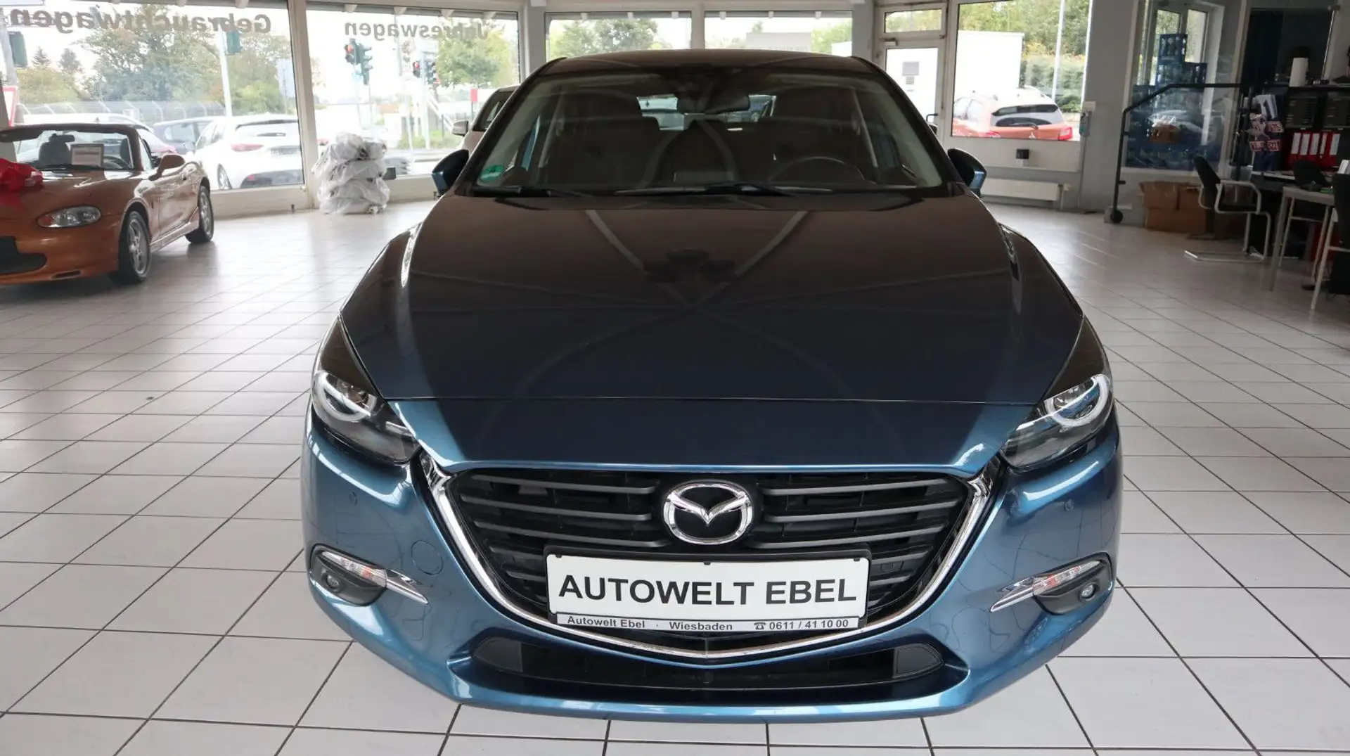 Mazda 3 Lim.*165PS*NAVI*LED*INSP.+HU/AU NEU*1. HAND* Bleu - 2