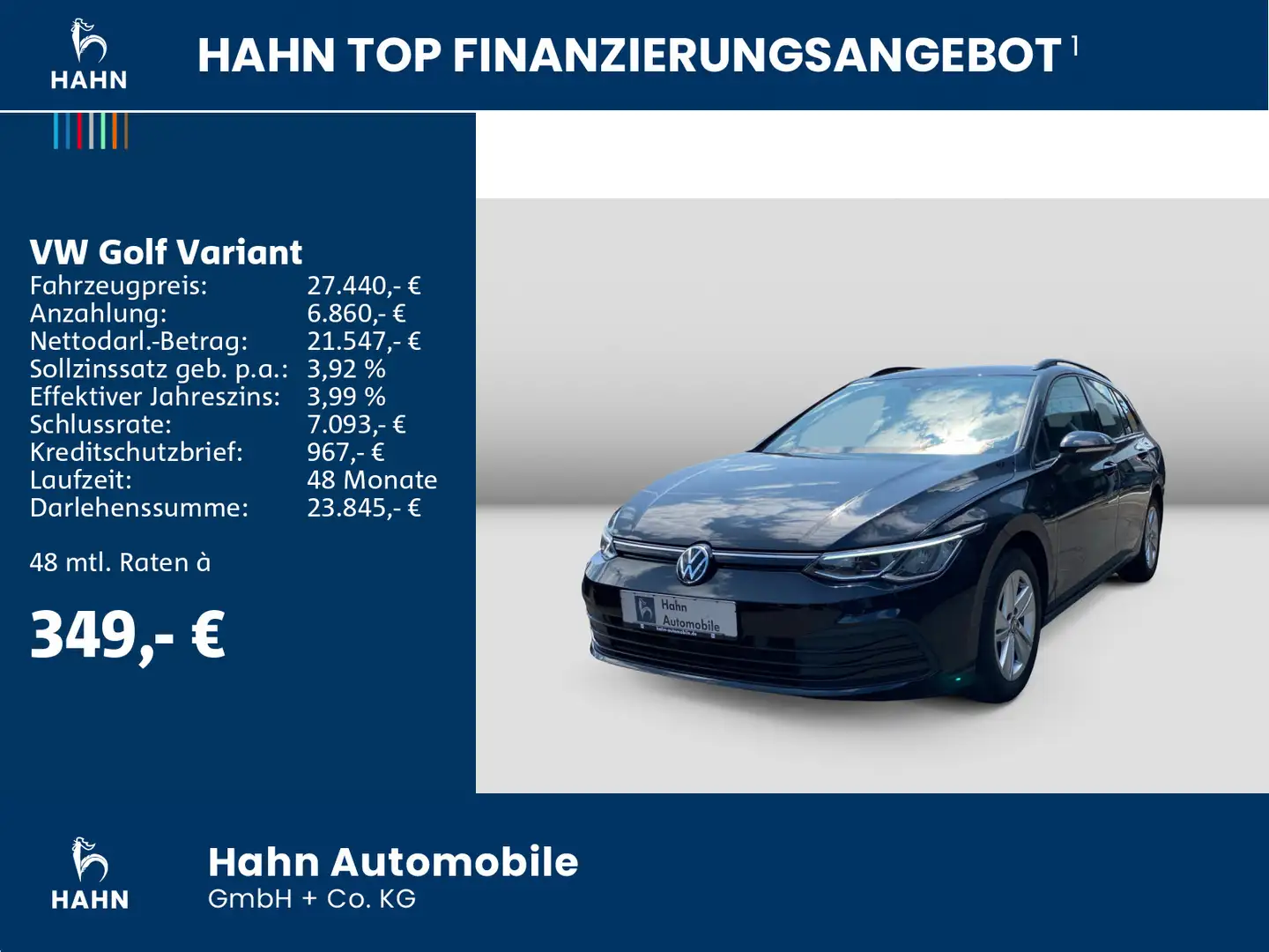 Volkswagen Golf Variant Golf VIII Variant Life1.5TSI DSG LED AHK ACC NAV Schwarz - 2