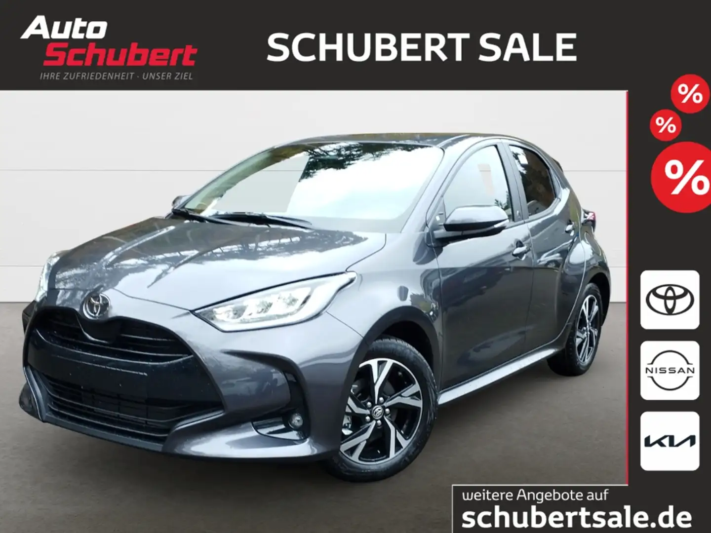 Toyota Yaris 1,5 l Team D LED Apple CarPlay Android Auto Klimaa Grau - 1