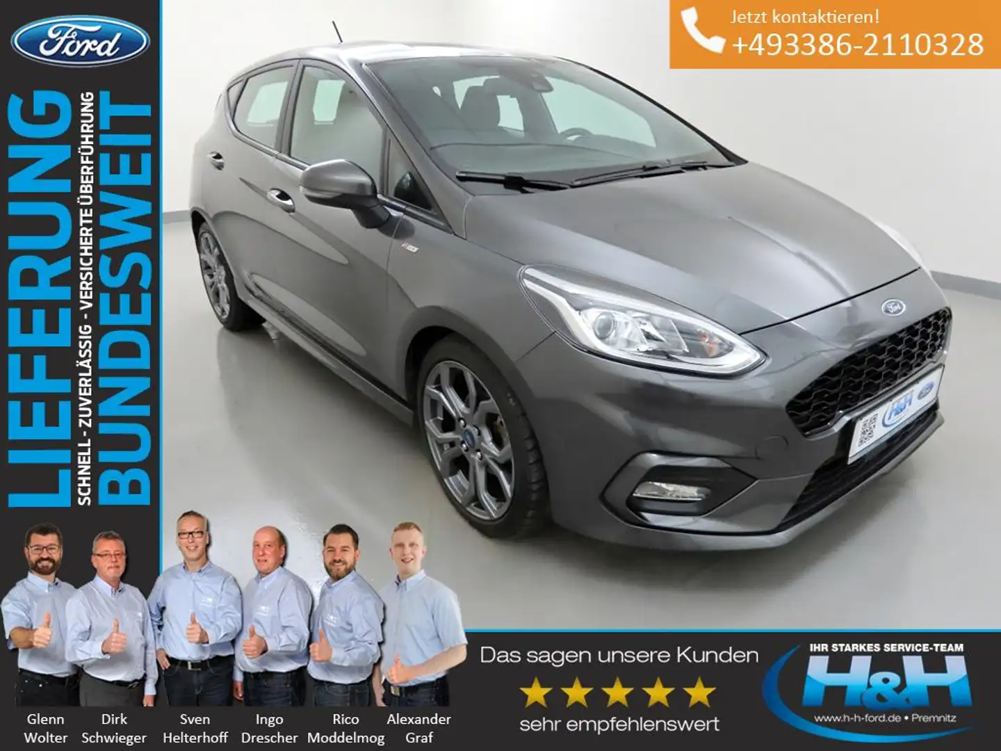 Ford Fiesta 1.0 EcoB Aut. ST-Line Winterpaket+Kamera Šedá - 1