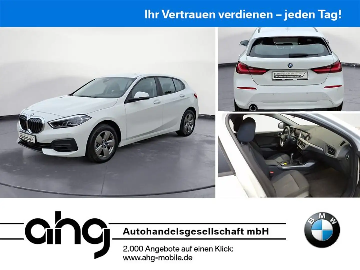 BMW 116 i Advantage Klimaaut. PDC Blanc - 1