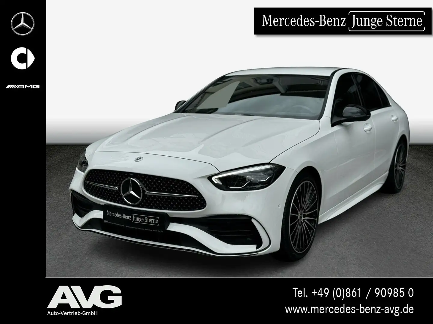 Mercedes-Benz C 200 C 200 d AMG-Advanced 19" Night Leder-Nappa RKam Blanc - 1