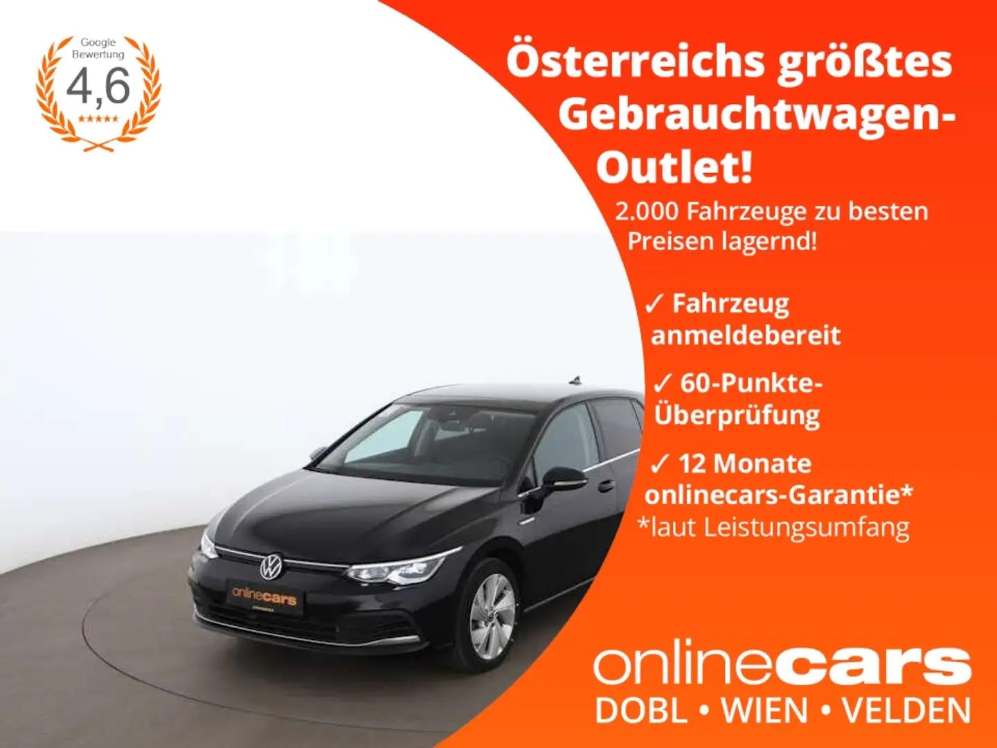 Volkswagen Golf VIII 1.5 TSI Style LED AHK SKY RADAR NAVI Schwarz - 1