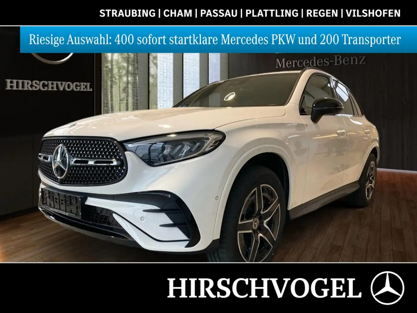 Mercedes-Benz GLC 300 e 4M AMG-Line+Night+AHK+DISTRON+MBUX+Kam Weiß - 1