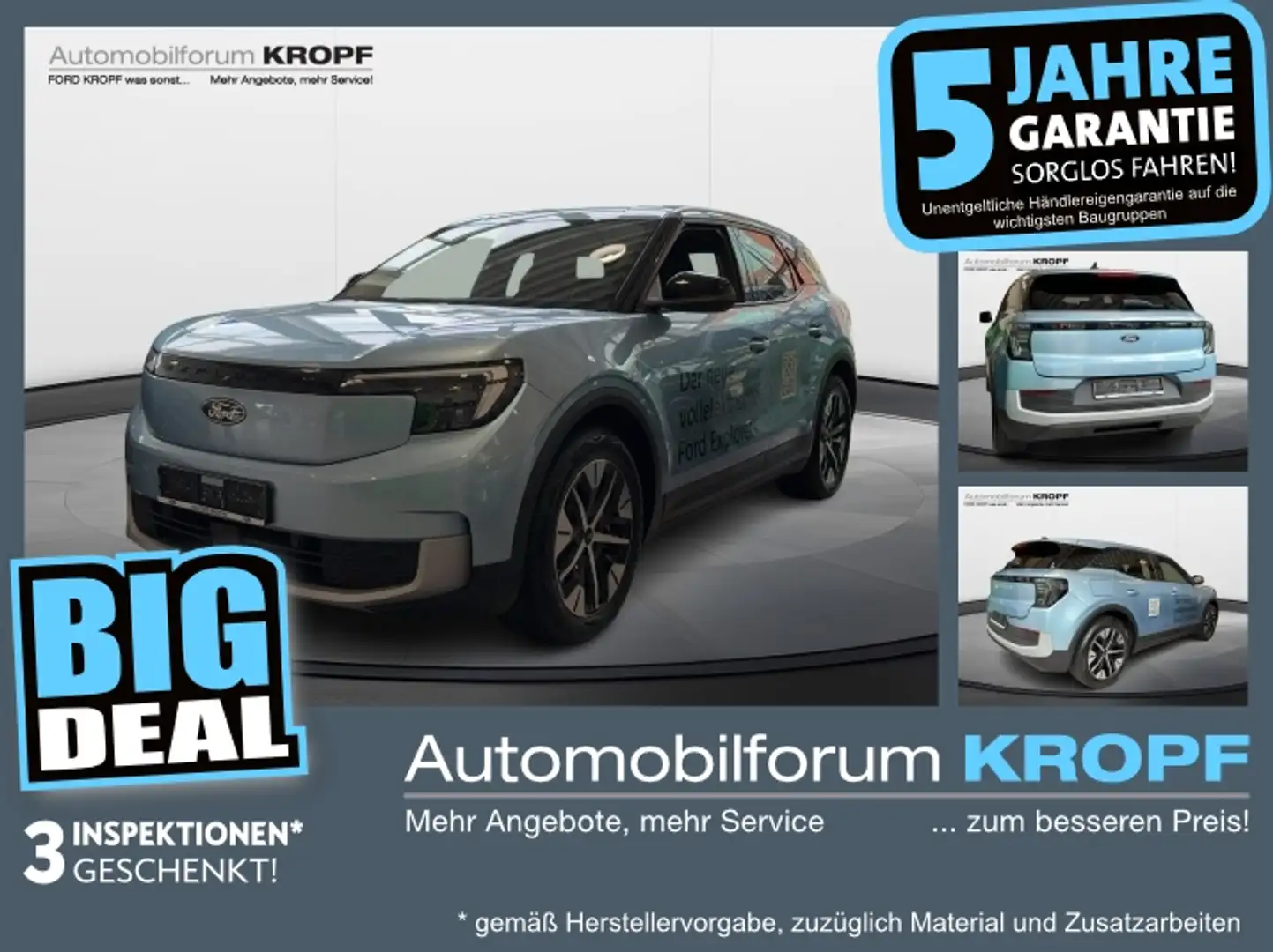 Ford Explorer RWD (Extended Range 77KWh) ACC+AHK+LED Blauw - 1