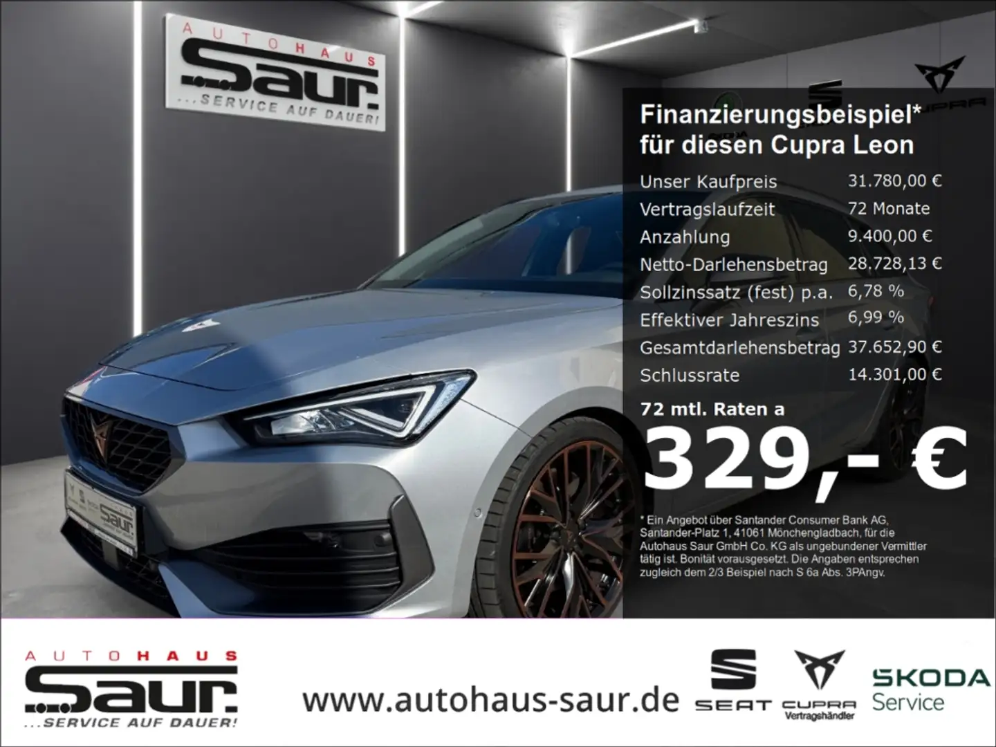 CUPRA Leon Sportstourer VZ 4Drive 2.0 TSI DSG AHK BEATS FULL Argento - 1