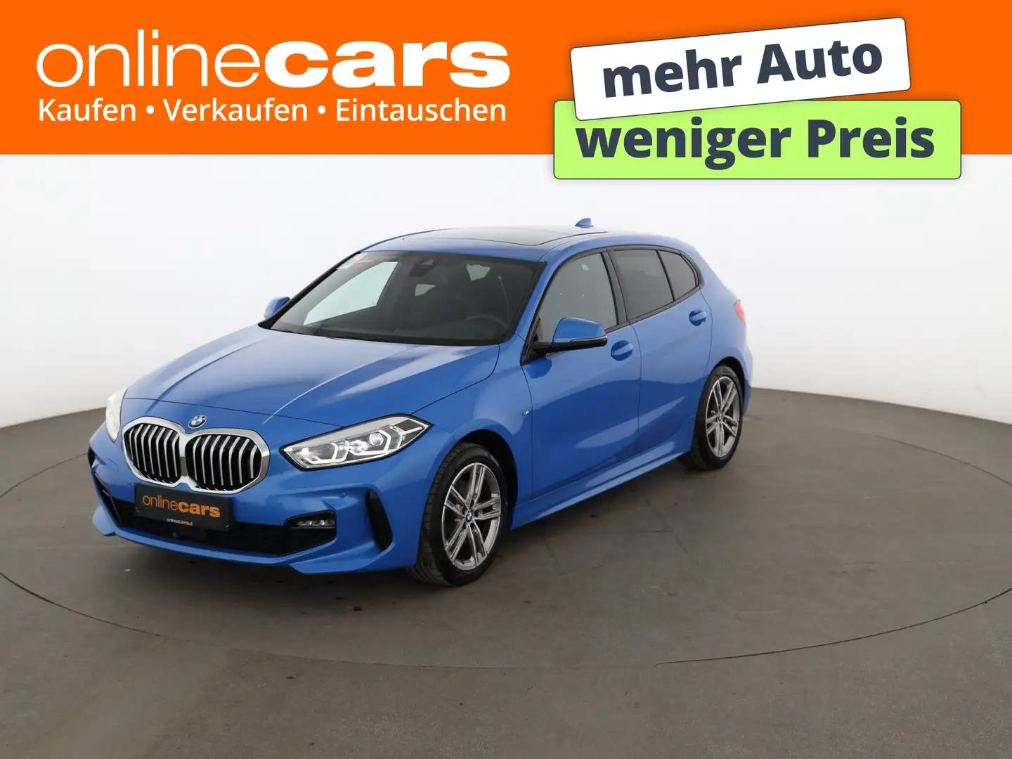 BMW 118 d Limousine M-Sport LED SKY LEDER NAVI TEMP Blau - 1