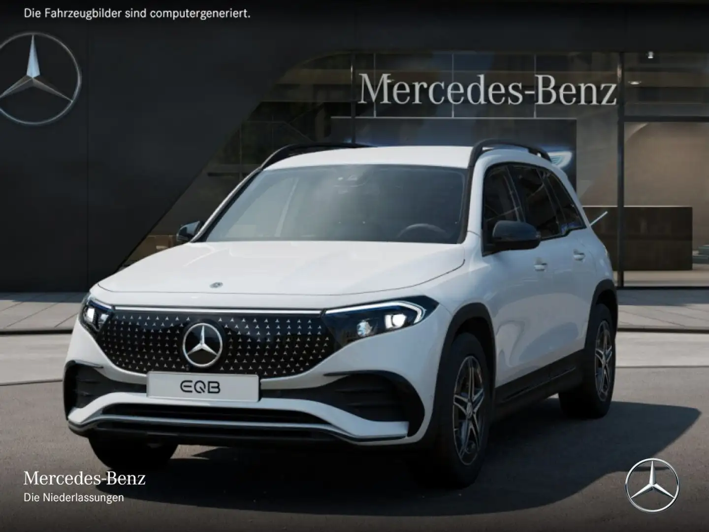 Mercedes-Benz EQB 300 4M AMG+NIGHT+PREMIUM+360+MEMORY+BURMESTER Weiß - 2