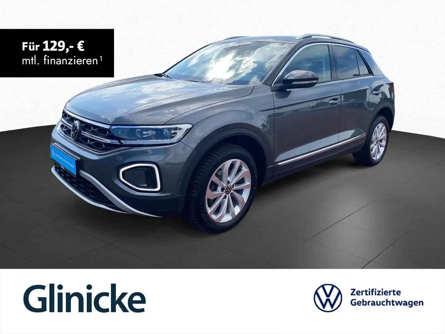 Volkswagen T-Roc 1.5 TSI DSG Style Navi AHK LED ACC Sitzh. Grau - 1