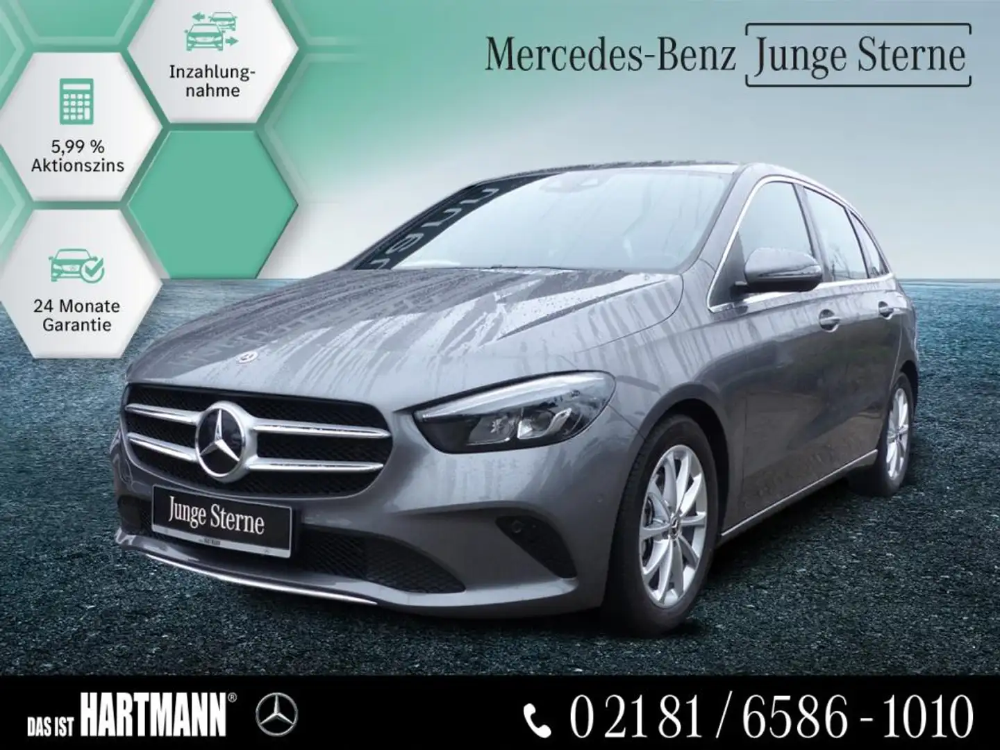 Mercedes-Benz B 200 PROGRESSIVE+MBUX+SPIEGL-PKT+NAVI+KLIMAAUTO Grau - 1