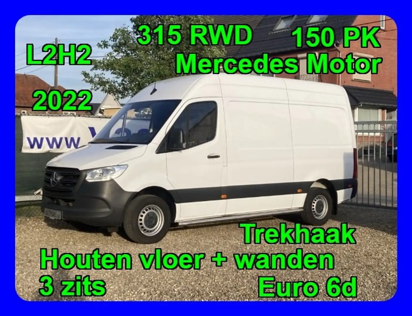 Mercedes-Benz Sprinter 315 / 26.500 € + BTW / L2H2 / Trekhaak / 3 Zits Wit - 1