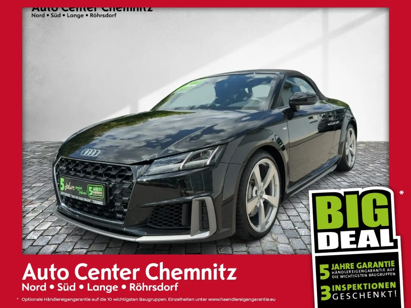 Audi TT 45 DSG Roadster quattro 2xSLine/LED/Navi/LM19 Schwarz - 1