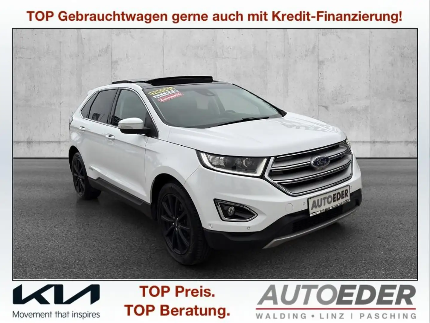 Ford Edge 2,0 TDCi Titanium 4x4 Start/Stop Powershift Aut. Weiß - 1
