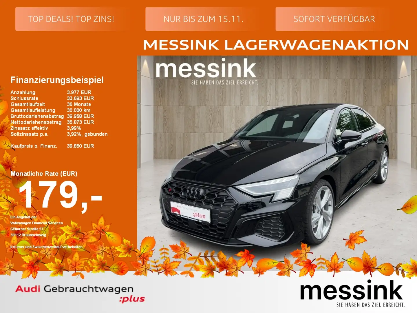 Audi S3 Limousine 2.0 TFSI quattro*Matrix LED*Kamera*B+O* Noir - 1