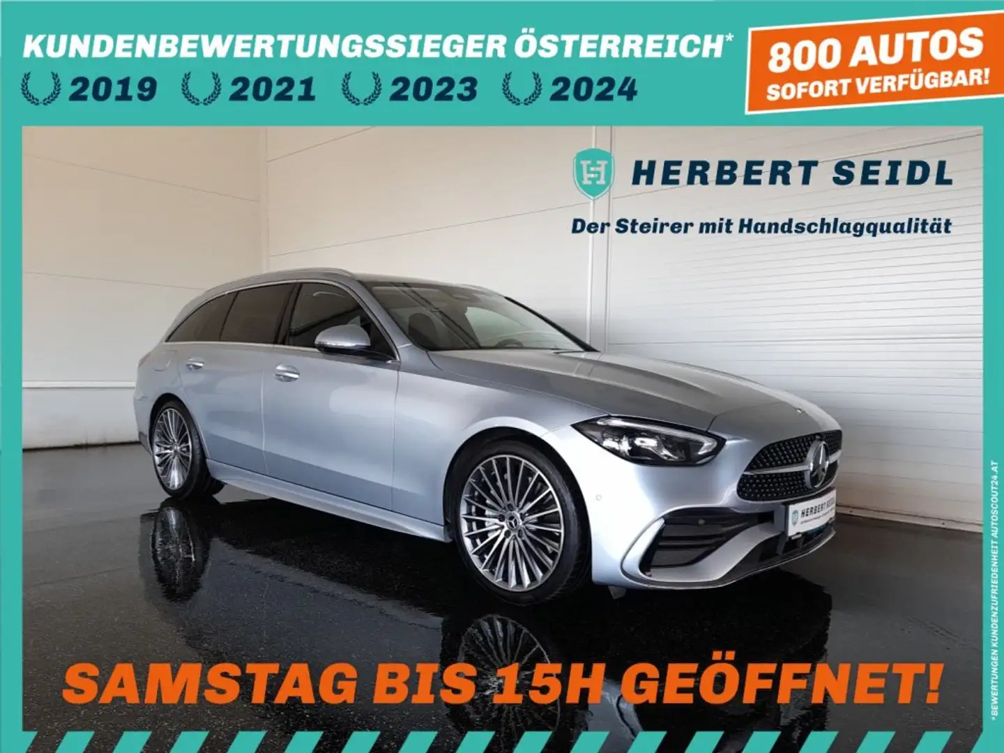 Mercedes-Benz C 220 d Kombi AMG-LINE Aut. *LED HIGH PERFORMANCE / AHV & 360° KAMERA / MBUX AR / MEMORY SPORTSITZE / NAVI / E-KLAPPE* Grau - 1