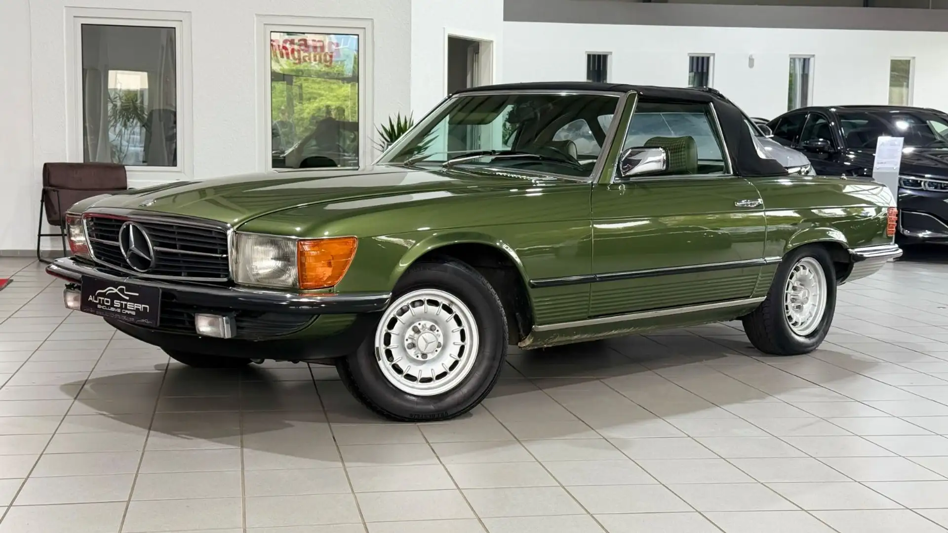 Mercedes-Benz SL 380 V8 ROADSTER HARDTOP NOTE-SEHR-GUT 2.HAND zelena - 1