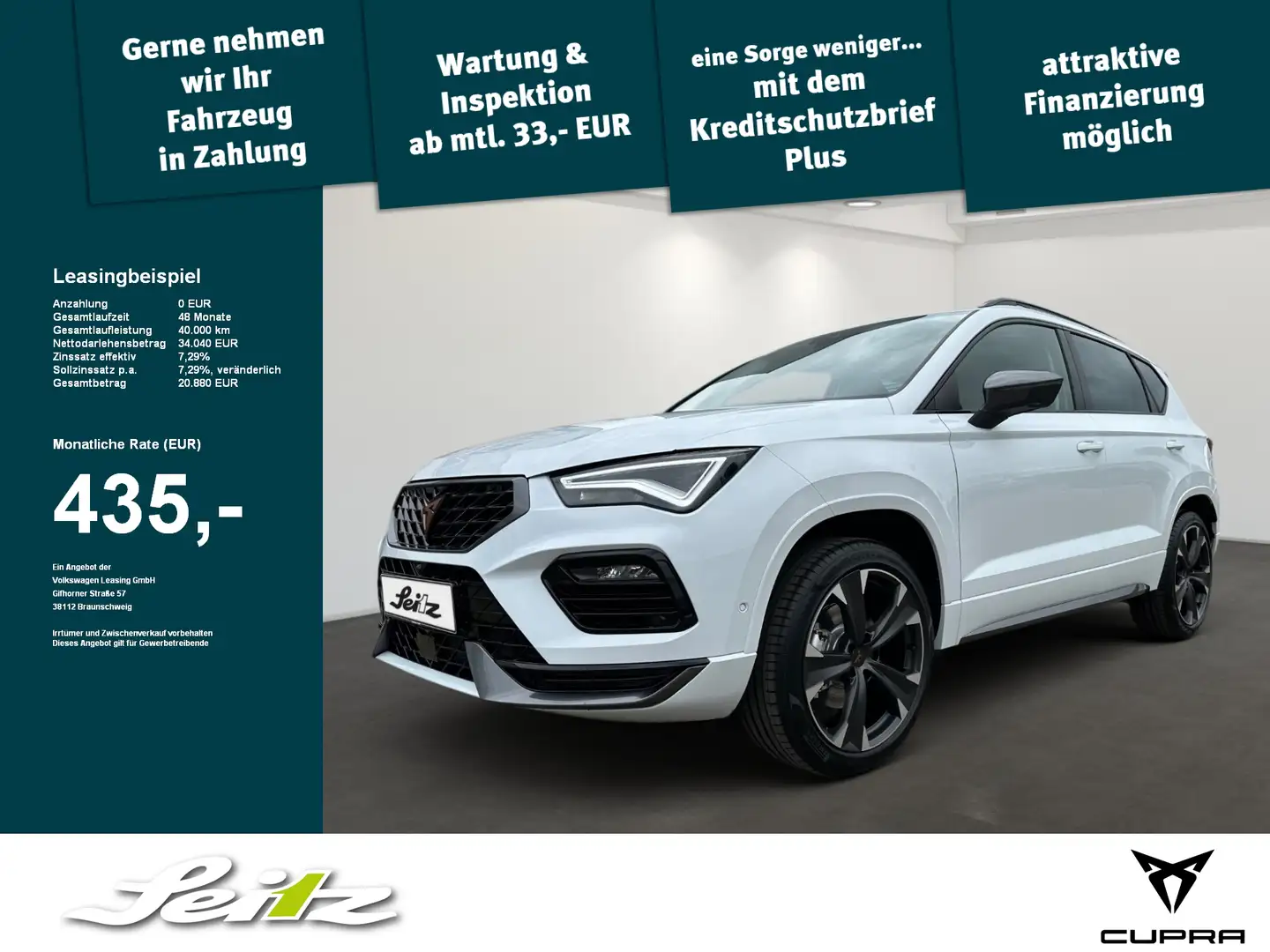 CUPRA Ateca 2.0 TSI 4Drive *LED*KAMERA*SITZH* Blanc - 1