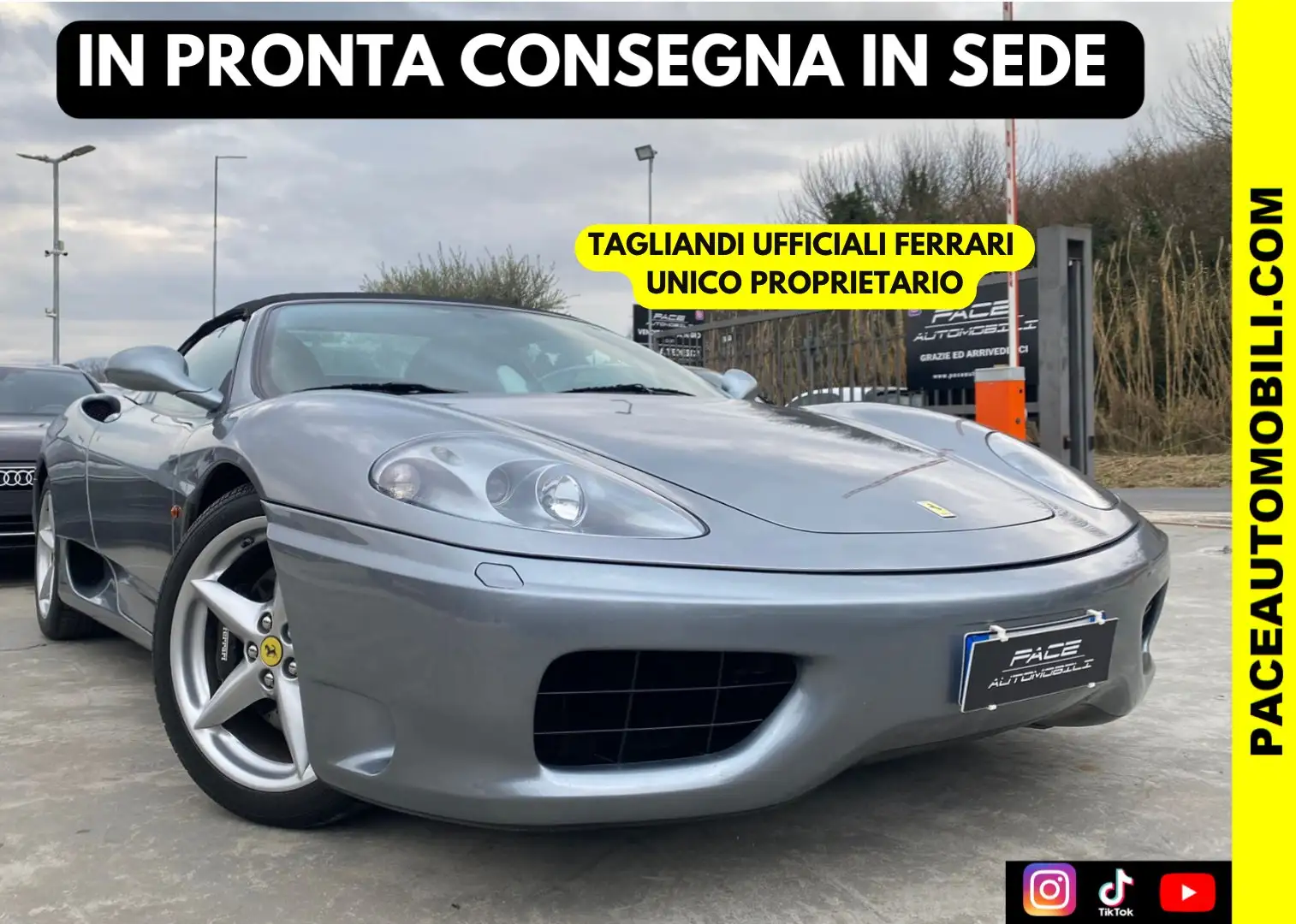Ferrari 360 SPIDER TAGLIANDI UFFICIALI FERRARI F1 LED PELLE Argento - 1