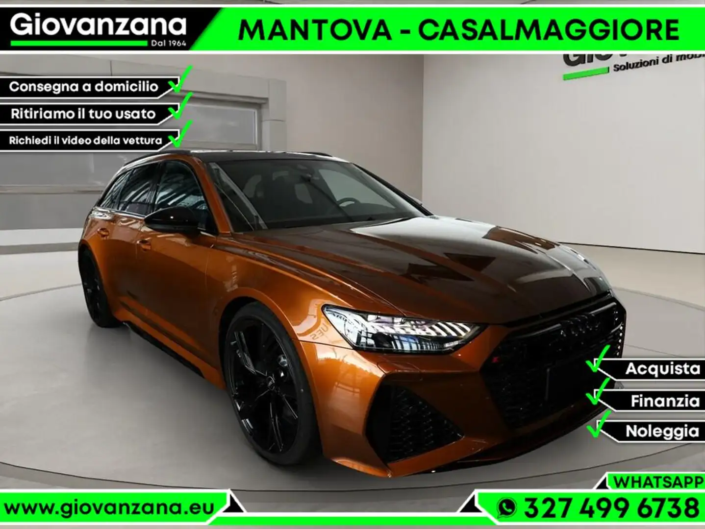 Audi RS6 Avant 4.0 mhev quattro tiptronic Arancione - 1