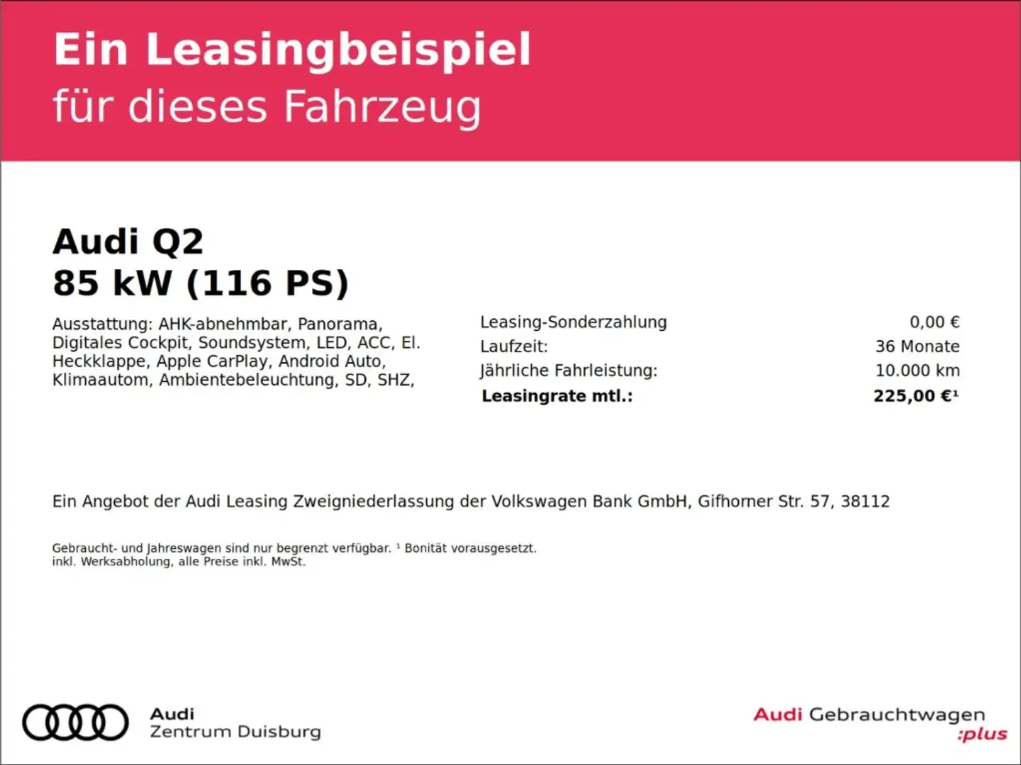 Audi Q2 30 TFSI advanced AHK-abnehmbar Panorama Digitales Zwart - 2