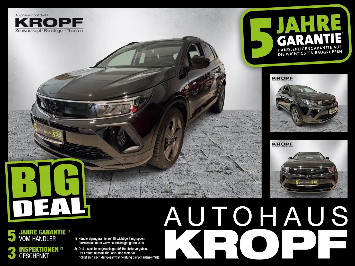 Opel Grandland 1.2 Turbo GS Line FIN ab 2,99%SHZ,PDC Noir - 1