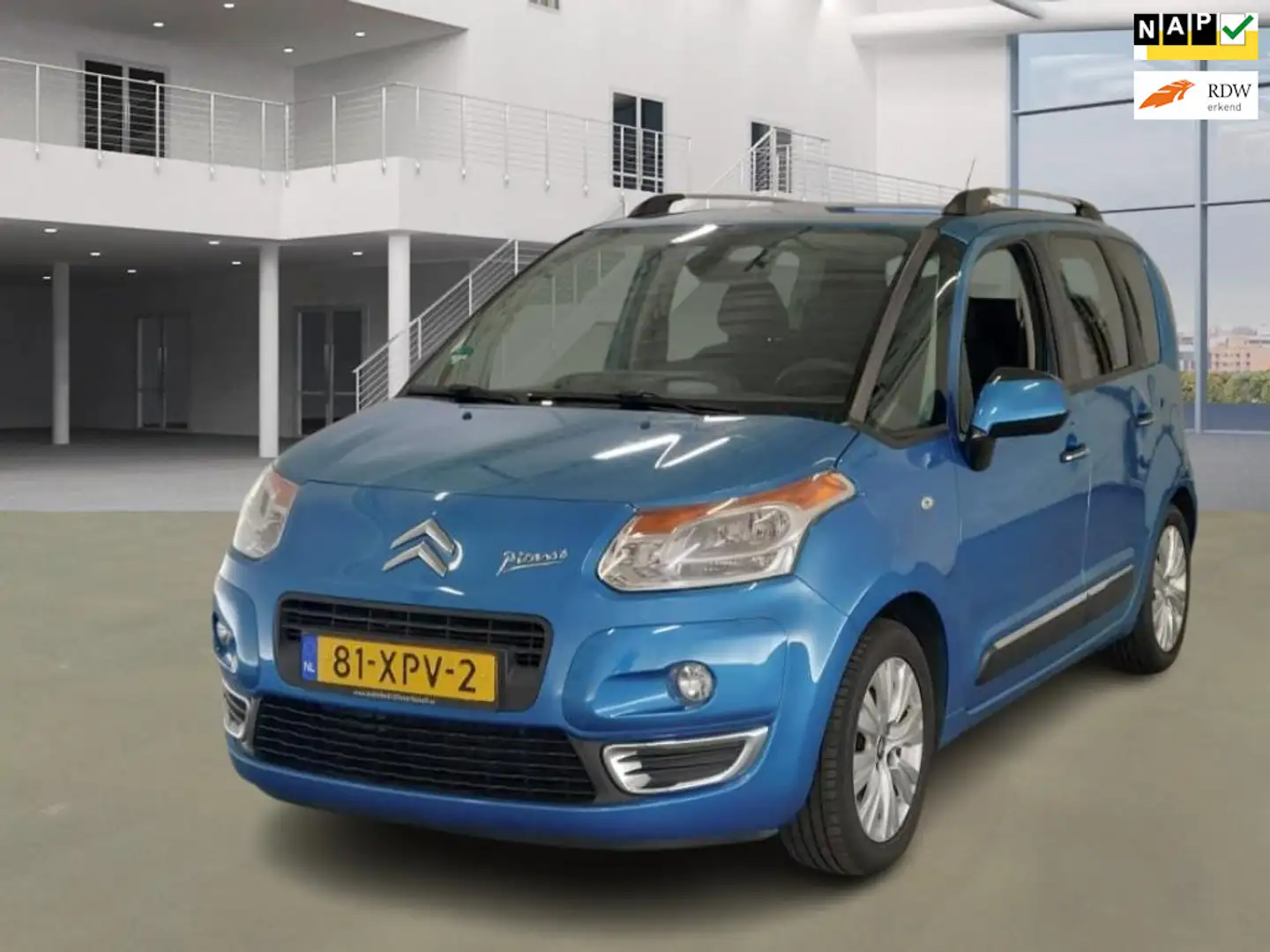 Citroen C3 Picasso 1.6 VTi Exclusive/AIRCO/CRUISE/PARKEERSENS ACHTER Blauw - 1