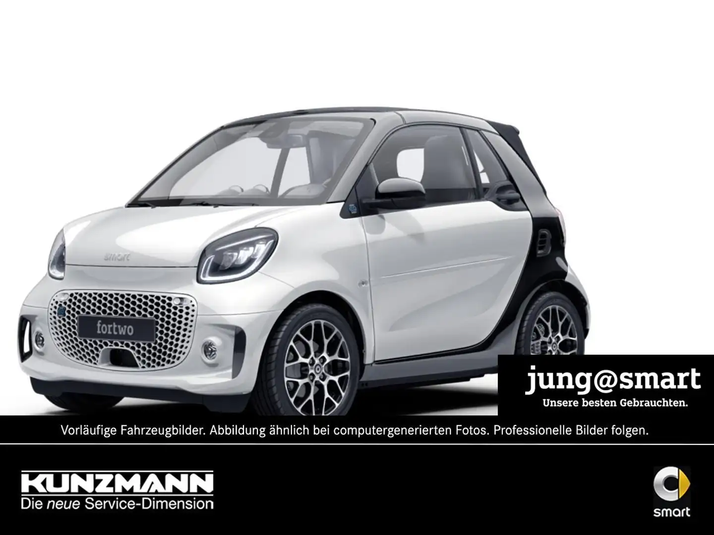 smart forTwo EQ  cabrio prime exclusive-Paket Leder 22kw Weiß - 1