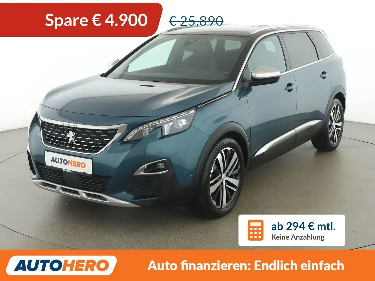 Peugeot 5008 2.0 Blue-HDi GT Aut. *LED*SPUR*TOT*CAM*NAVI* Grün - 1