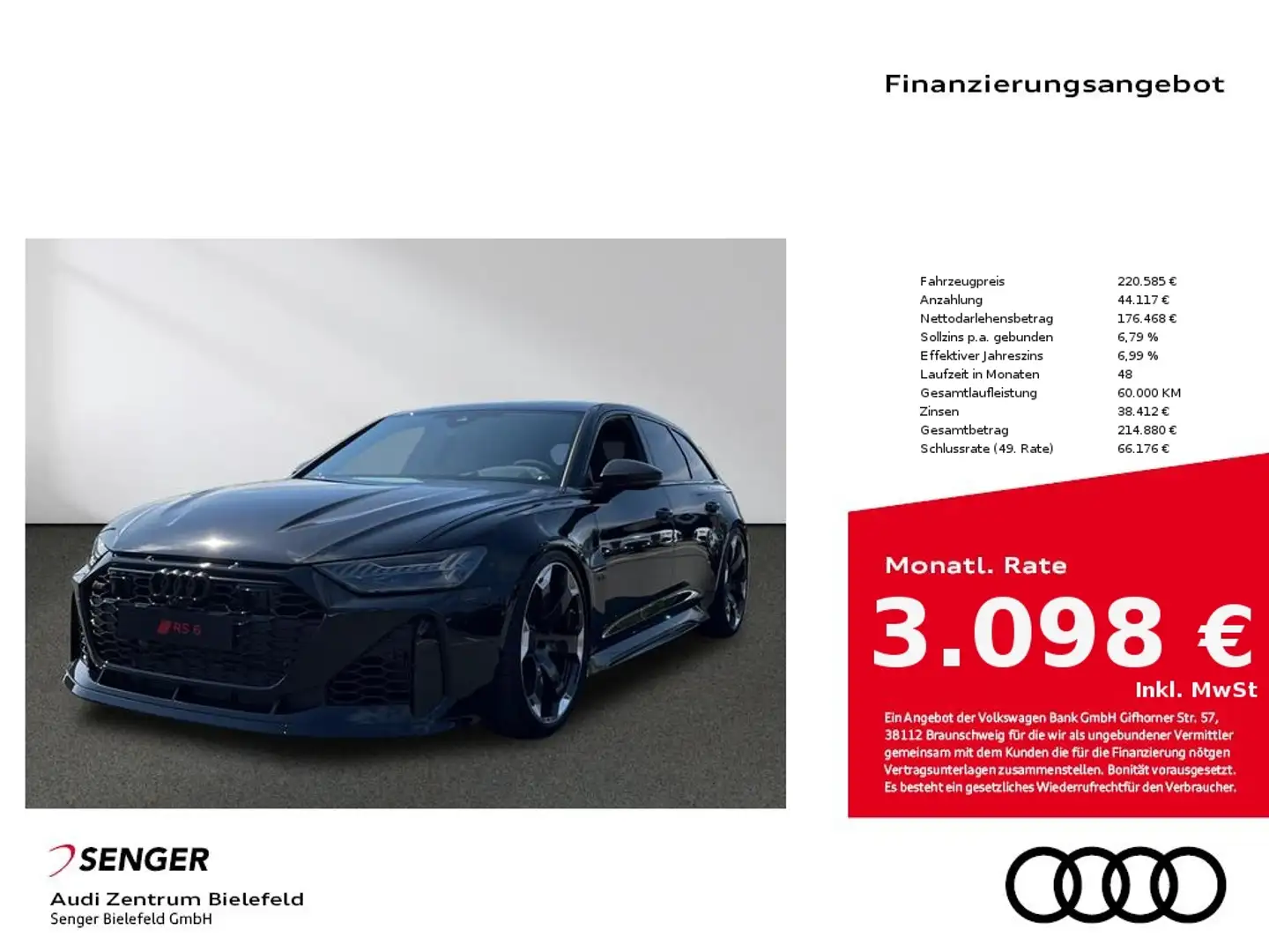 Audi RS6 Avant GT performance 483 of 660 Negro - 1