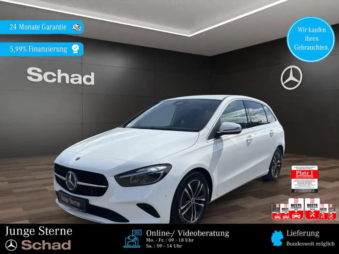 Mercedes-Benz B 200 PROGR+KAMERA+LED+ASSIST+EASY-P+SHZ+CARPLAY Blanc - 1
