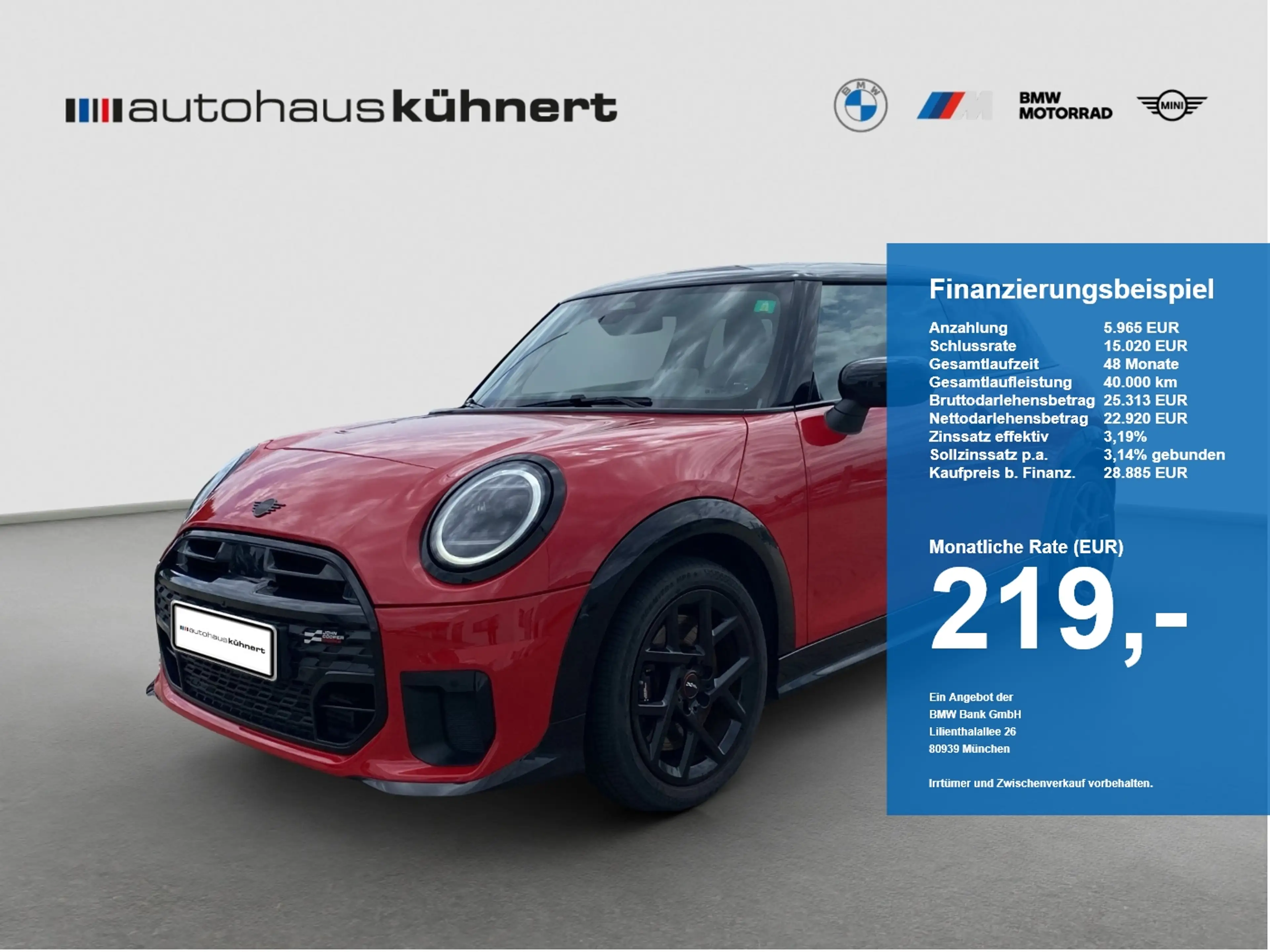MINI Cooper C JCW Trim JCW/ACC/PanoD/Hifi H&K/Head-Up