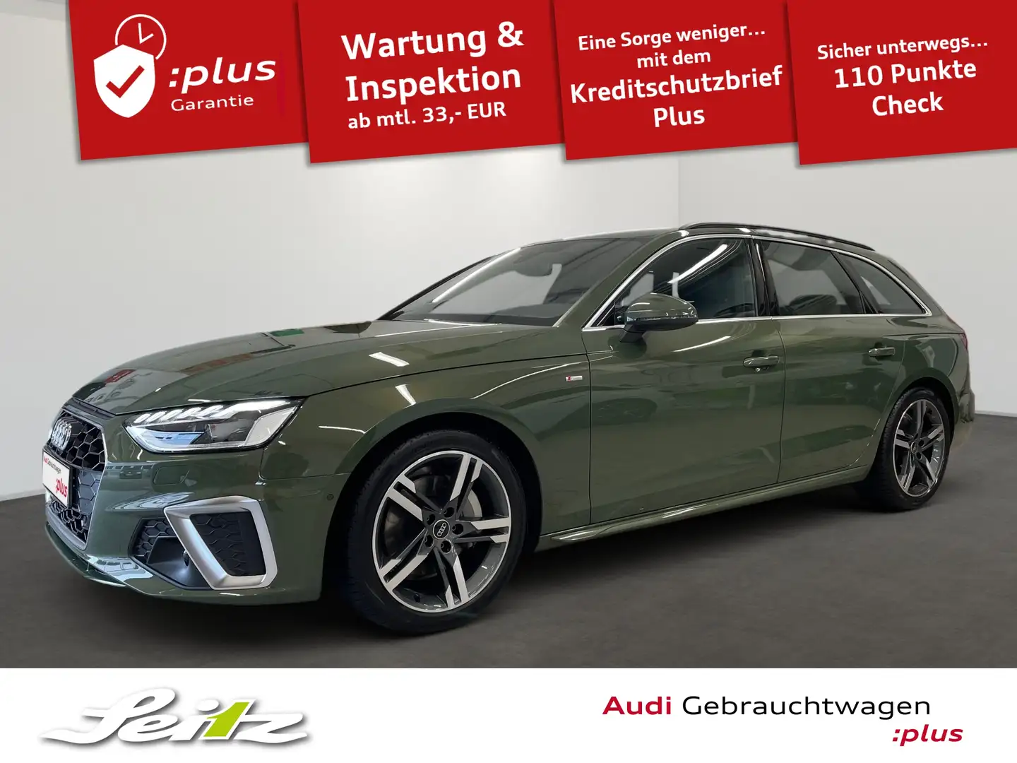 Audi A4 Avant 40 TFSI quattro S line *MATRIX*KAMERA*NAVI*S Grün - 1