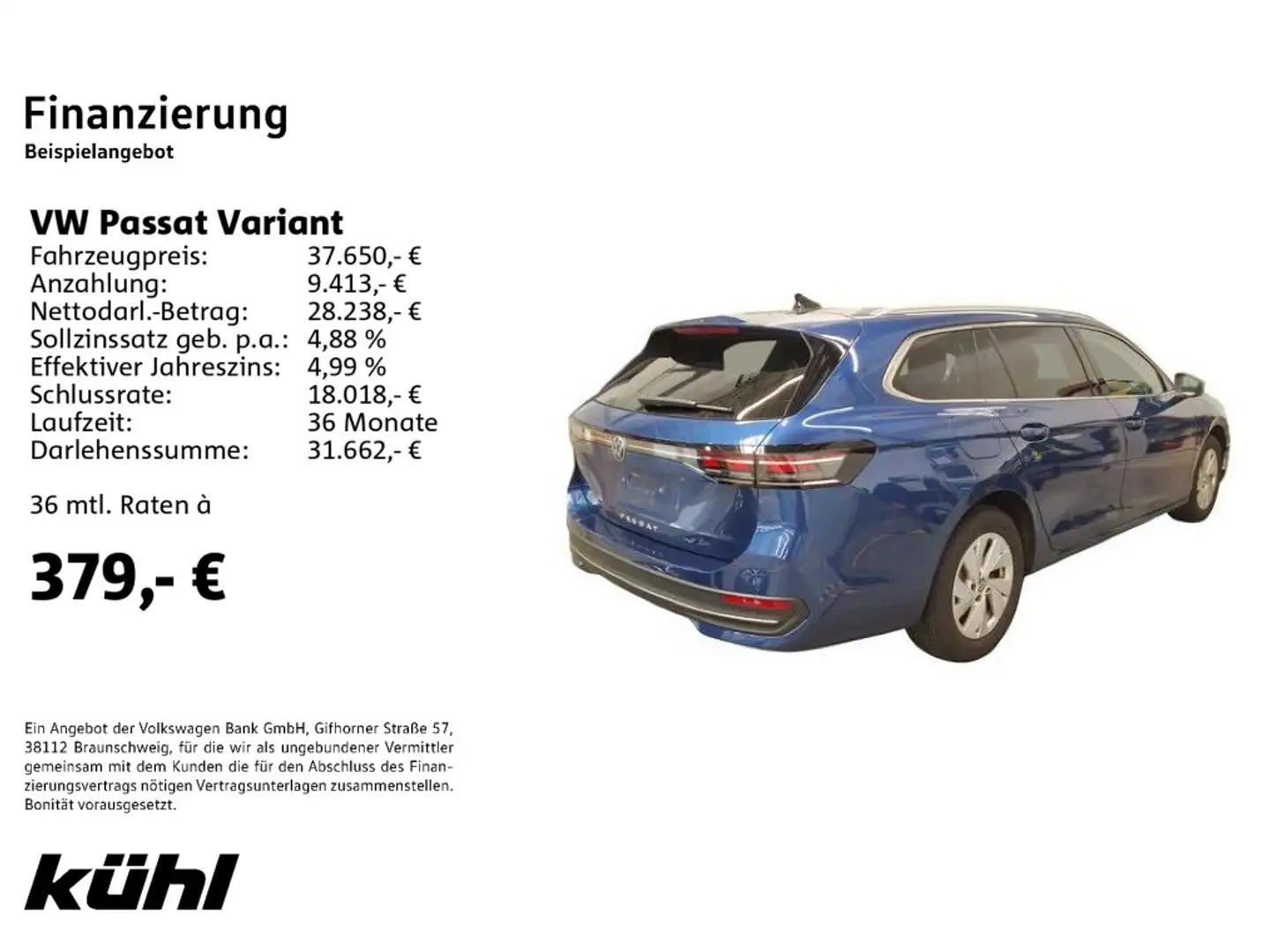 Volkswagen Passat Variant 2.0 TDI DSG Business Matrix/ Stan Blau - 2