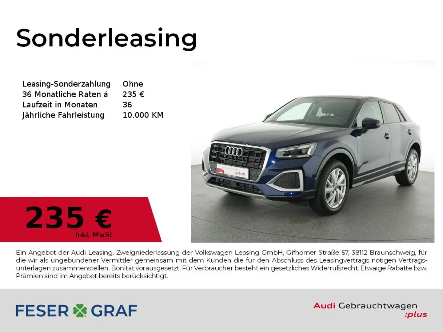 Audi Q2 35 TFSI S tronic adv Navi,AHK,Matrix Blau - 1
